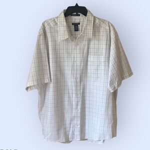 Knightsbridge Mens XL Plaid Short Sleeve Button Down Shirt.